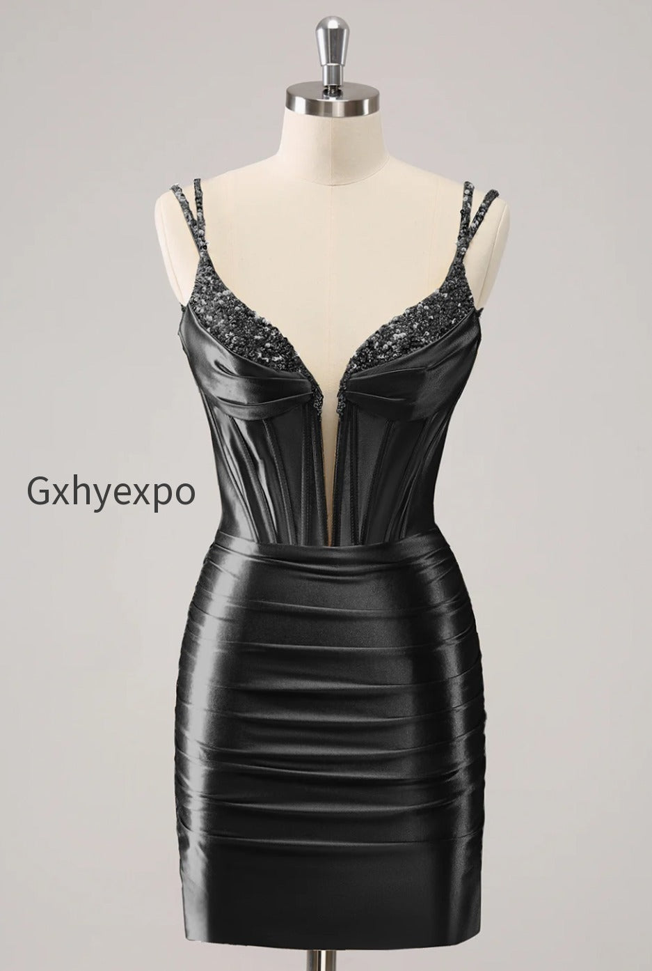 golden-spaghetti-straps-bodycon-homecoming-dress-with-sequins