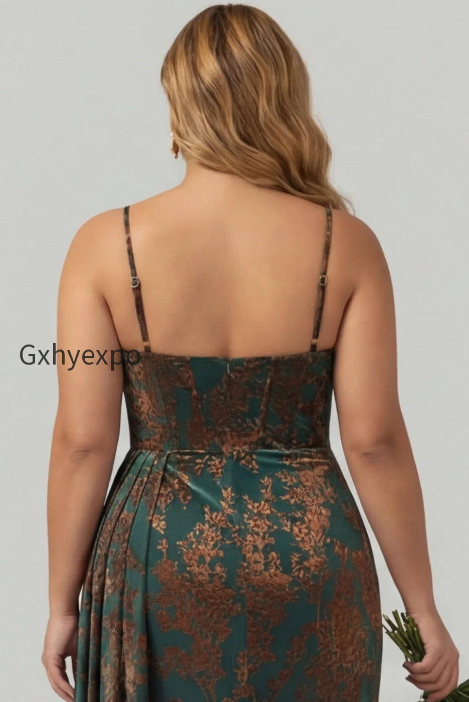 plus-size-dark-green-corset-velvet-floral-long-wedding-guest-dress-with-side-cape