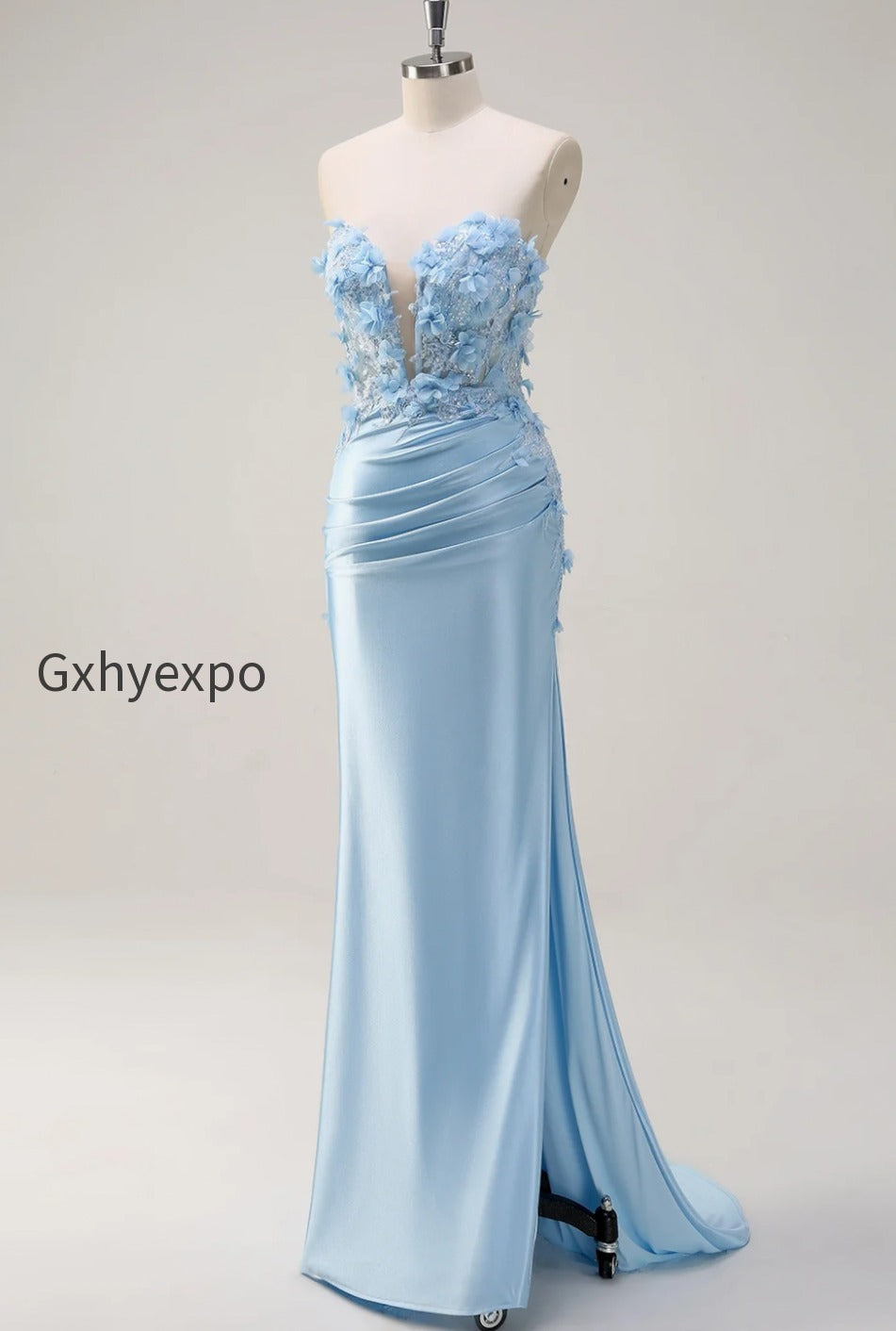 sky-blue-sheath-floral-sweetheart-long-prom-dress-with-slit