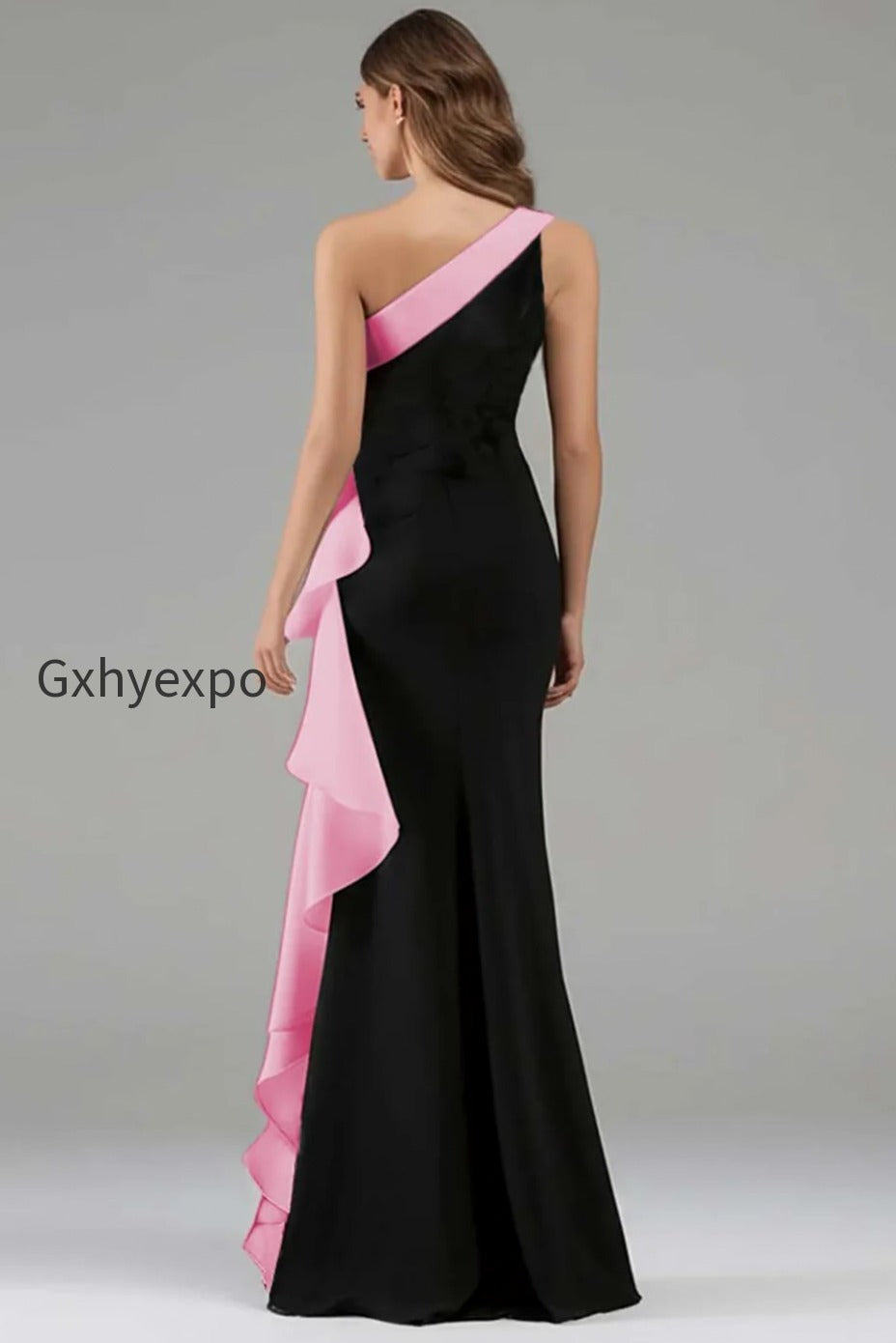 black-and-blue-one-shoulder-long-formal-dress-with-ruffles