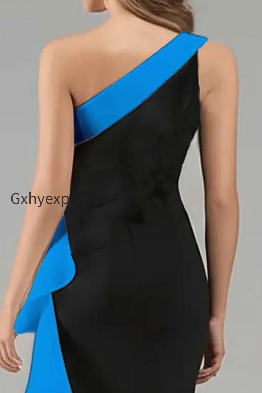 black-and-blue-one-shoulder-long-formal-dress-with-ruffles