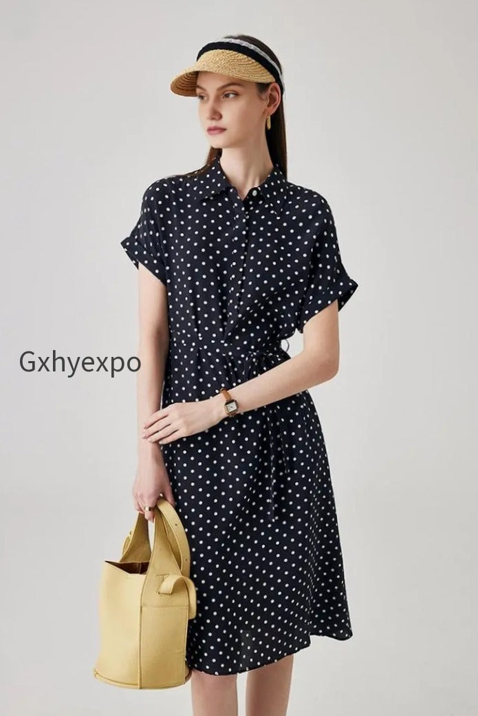 womens-heavyweight-mulberry-silk-polka-dot-printed-silk-long-dress