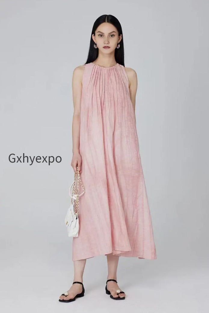 tie-dye-sleeveless-linen-midi-dress