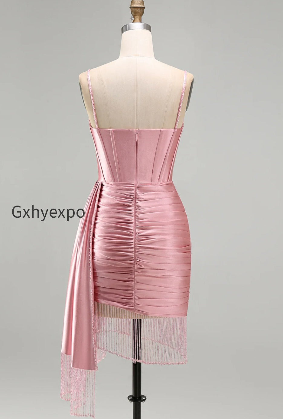 sparkly-gold-satin-fringed-beaded-tight-short-corset-homecoming-dress