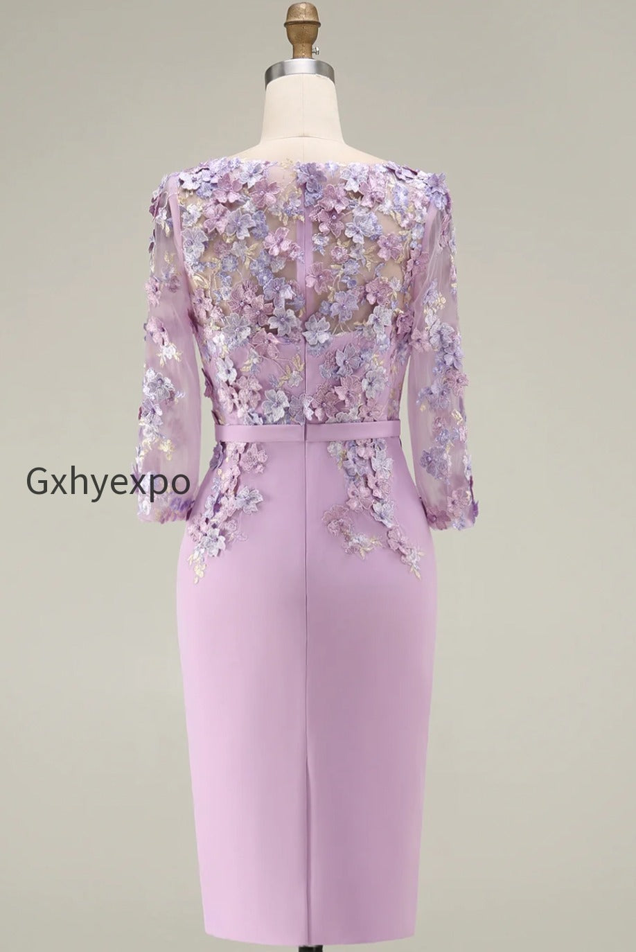 dusty-rose-bodycon-floral-midi-mother-of-the-bride-dress-with-sleeves