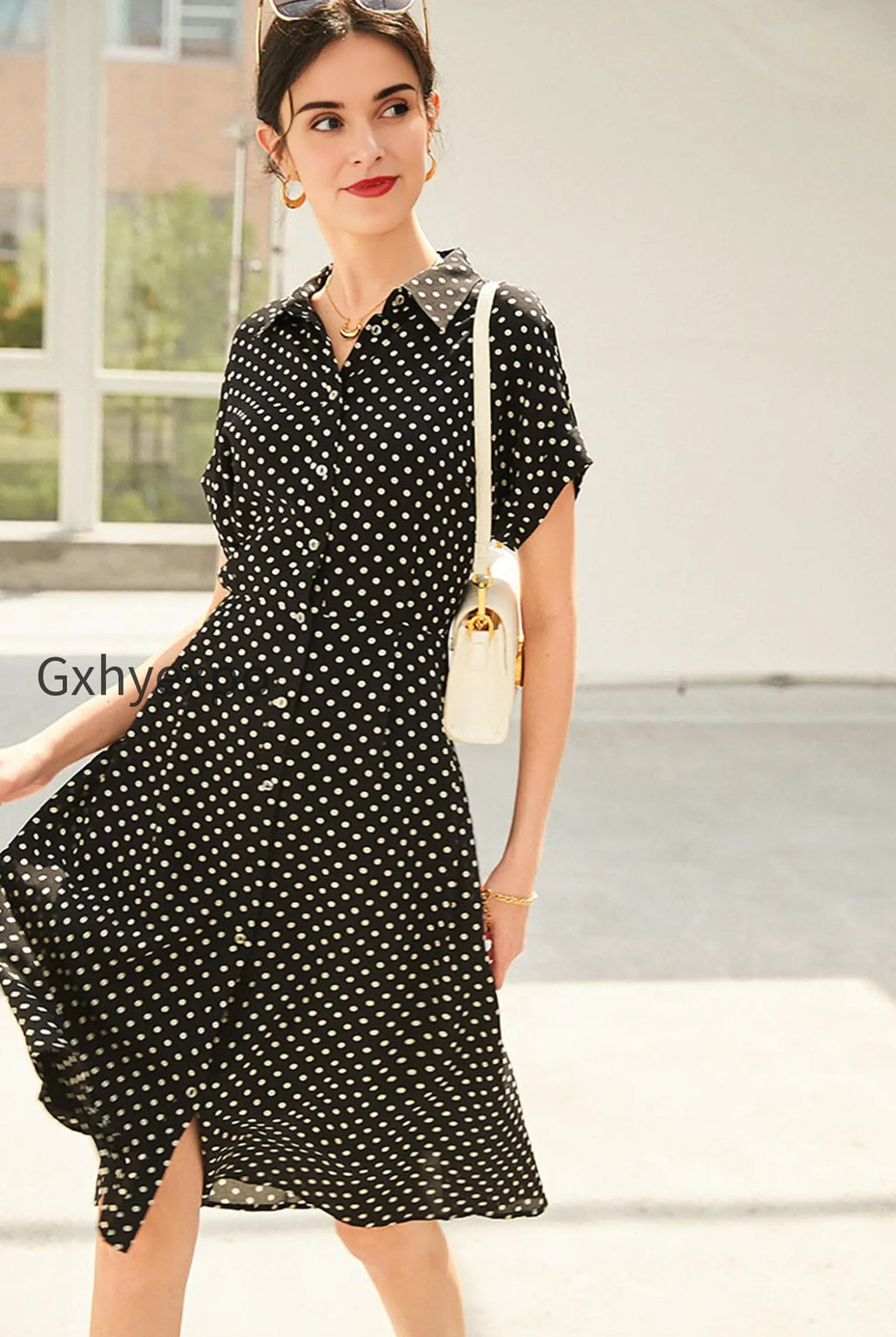 womens-heavyweight-mulberry-silk-polka-dot-printed-silk-long-dress