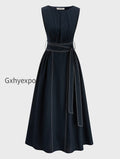 cotton-linen-sleeveless-belted-maxi-dress