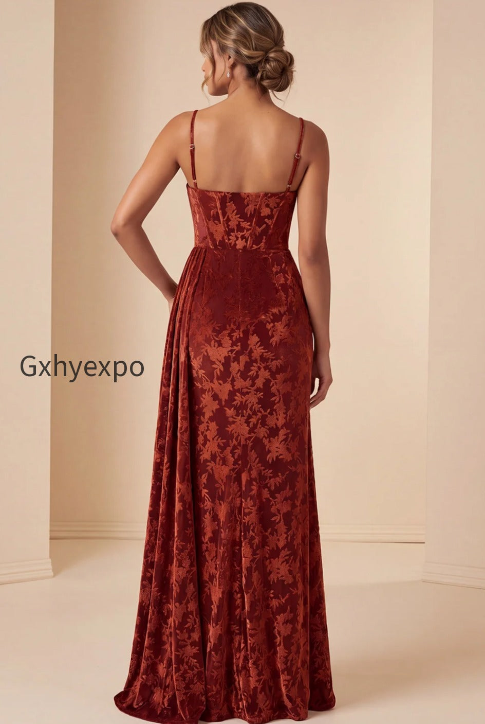 plus-size-dark-green-corset-velvet-floral-long-wedding-guest-dress-with-side-cape