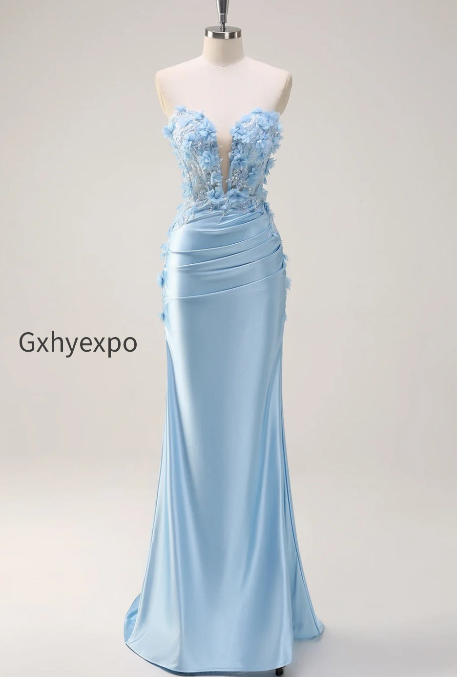 sky-blue-sheath-floral-sweetheart-long-prom-dress-with-slit