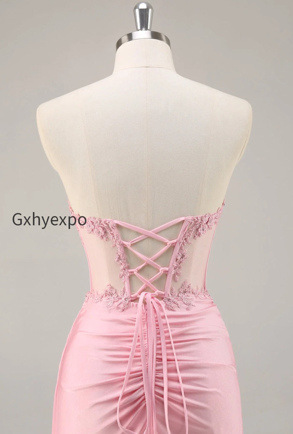 pink-strapless-bodycon-corset-short-homecoming-dress-with-lace