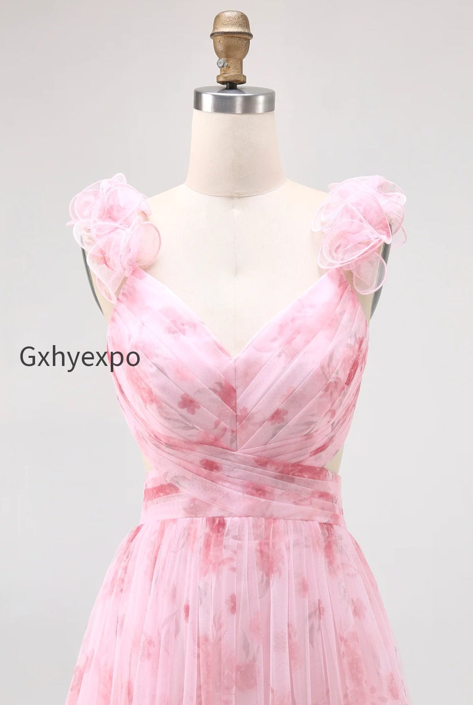 blush-floral-v-neck-chiffon-a-line-long-wedding-guest-dress