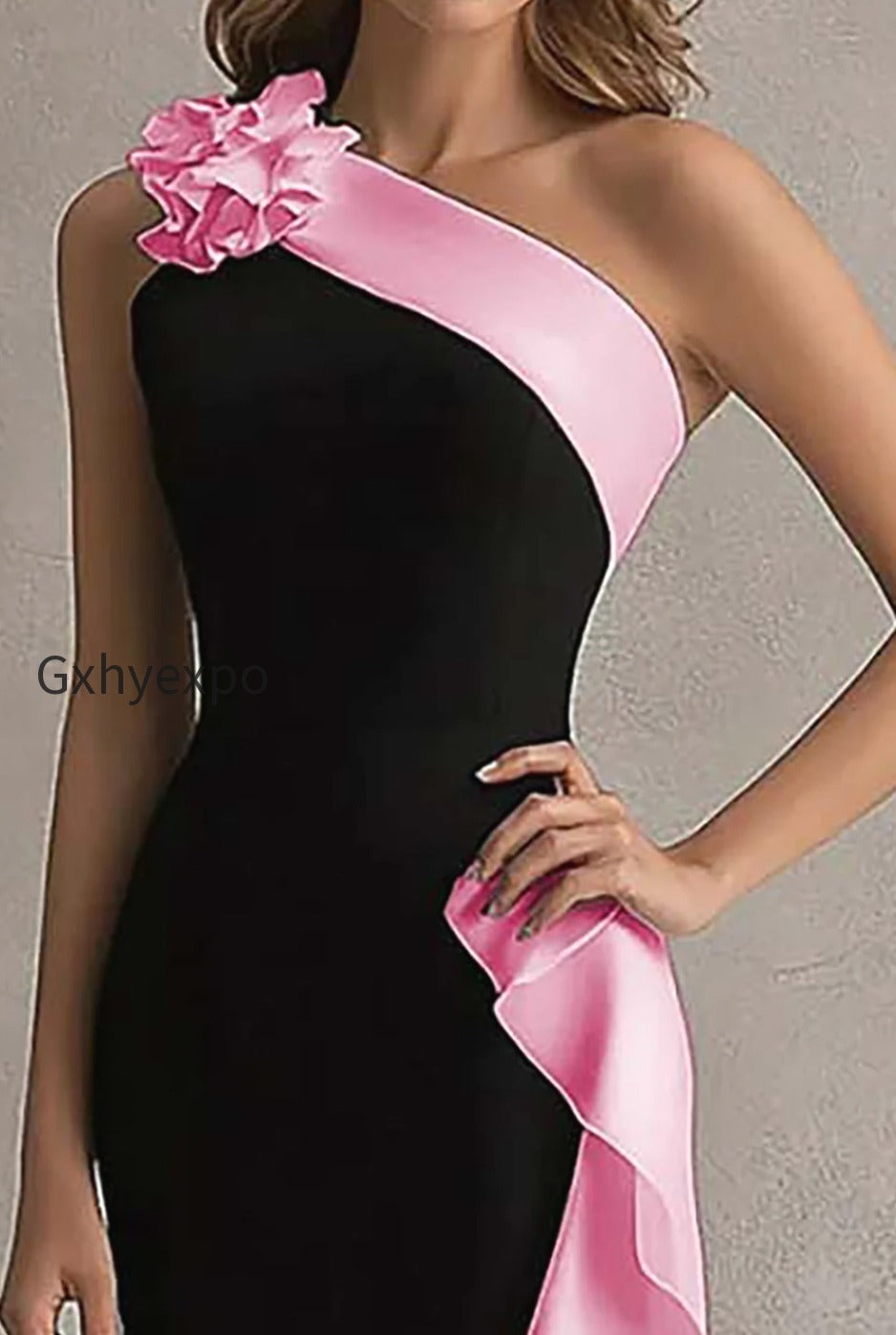 black-and-blue-one-shoulder-long-formal-dress-with-ruffles