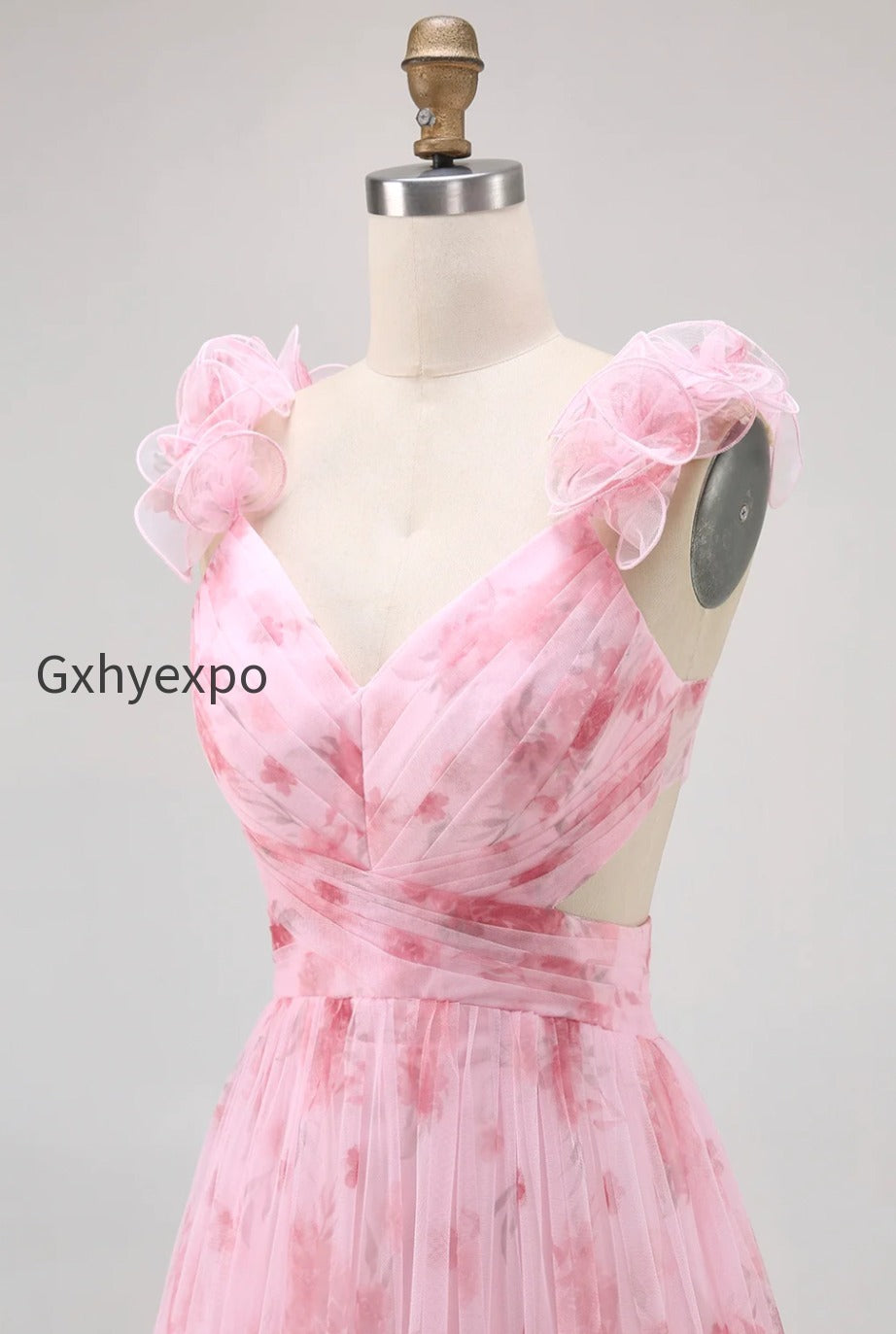 blush-floral-v-neck-chiffon-a-line-long-wedding-guest-dress