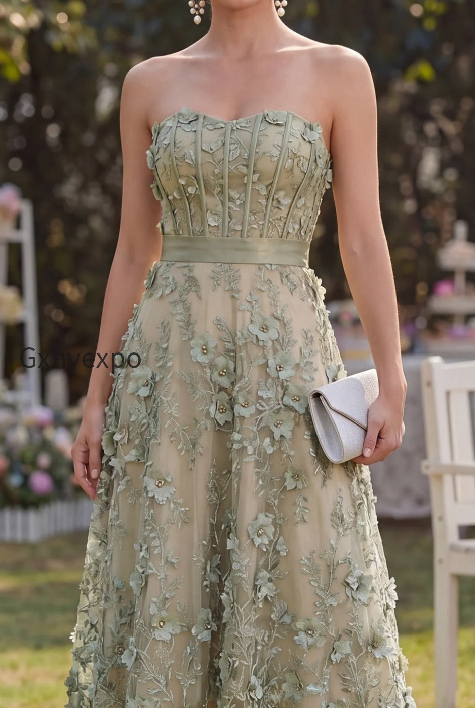 floral-a-line-corset-dusty-green-high-low-wedding-guest-dress-with-pearls