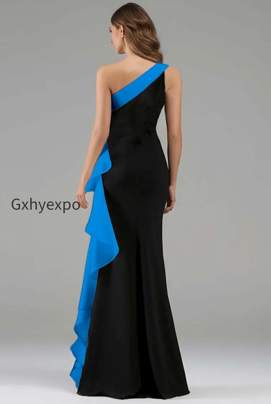 black-and-blue-one-shoulder-long-formal-dress-with-ruffles
